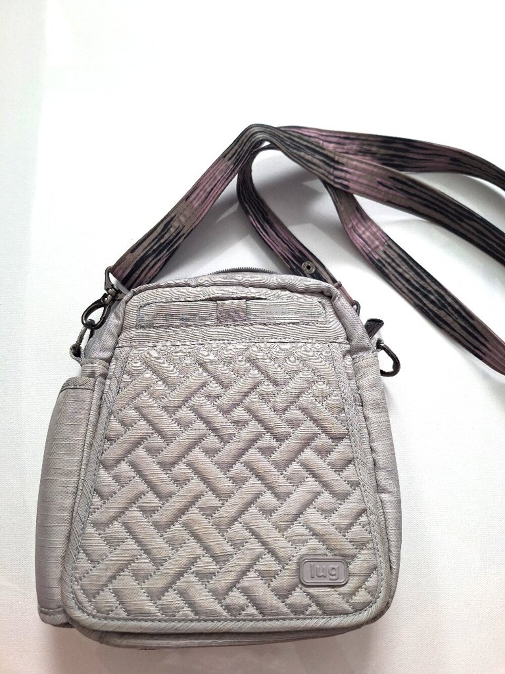 Lug Grey Flapper Bag
